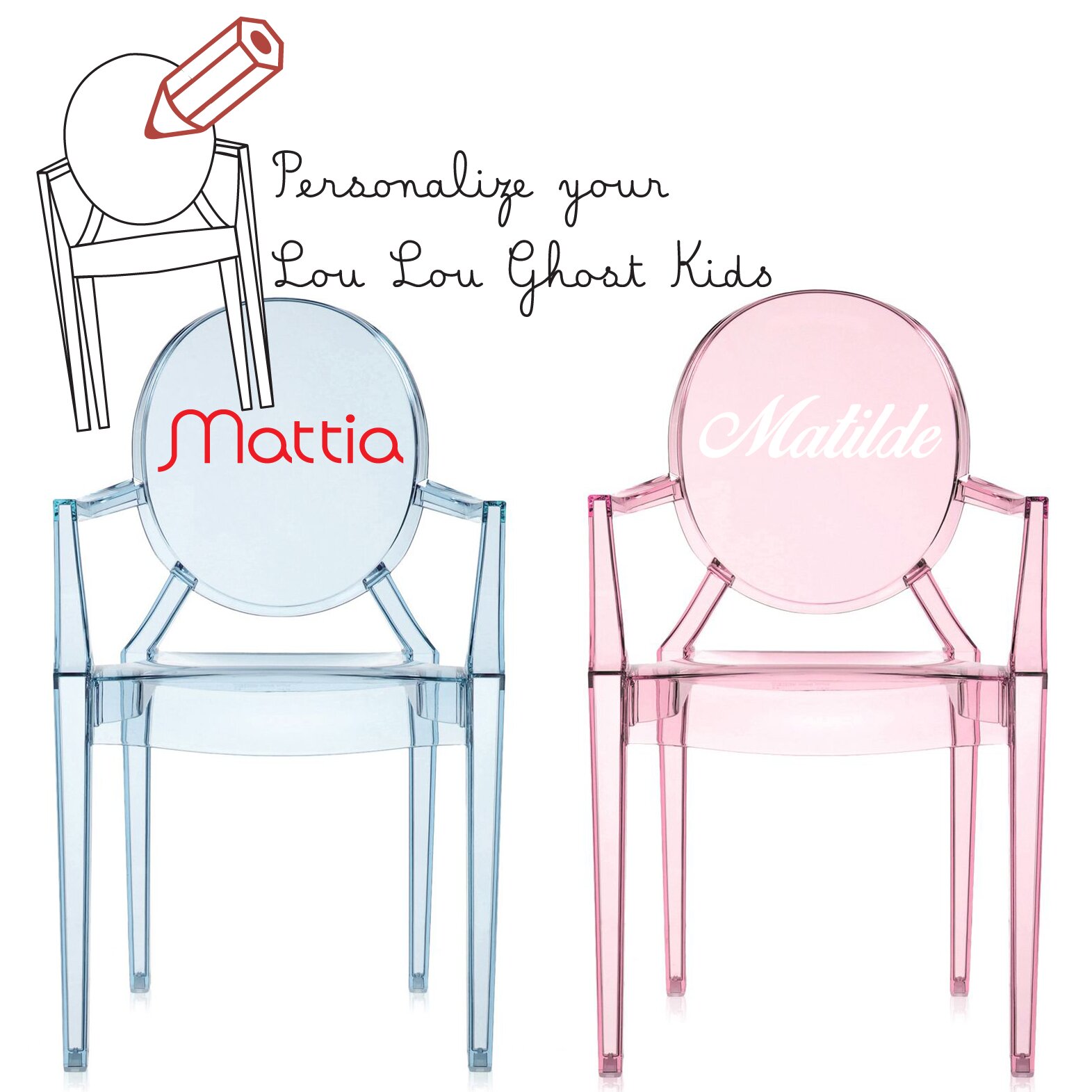 Lou Lou Ghost Chair  by Kartell Furniture Chairs